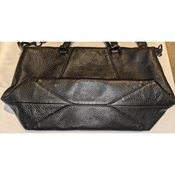 Rebecca Minkoff Large Black Pebbled Leather Satchel Crossbody Bag w/ Dust Bag - Picture 7 of 9